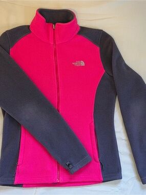 The North Face Pink Gray Fleece Jacket Women's S/P Full Zip